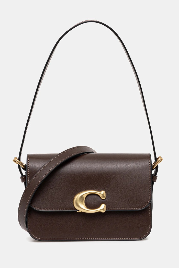 Coach Geantă de piele Sage Shoulder Bag maro CAM17