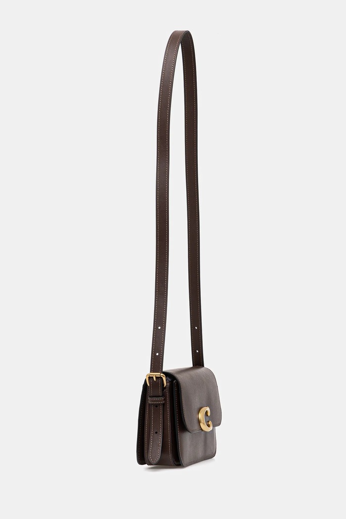 Coach Geantă de piele Sage Shoulder Bag CAM17 maro AW25