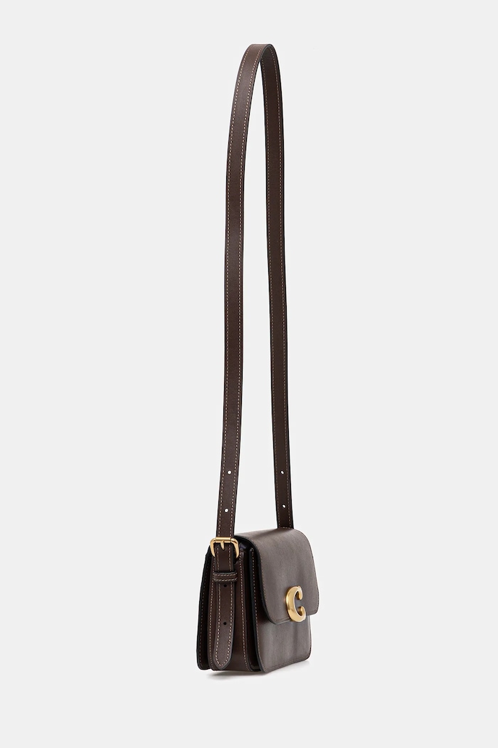 Coach Geantă de piele Sage Shoulder Bag CAM17 maro AW25