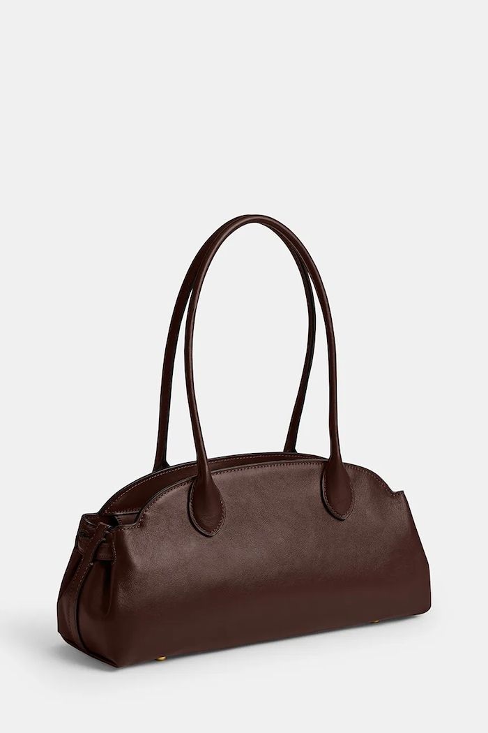 Akcesoria Coach torebka skórzana Empire Carryall Bag 34 CCM57 brązowy