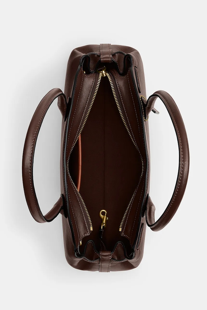 Coach torebka skórzana Empire Carryall Bag 34 brązowy CCM57