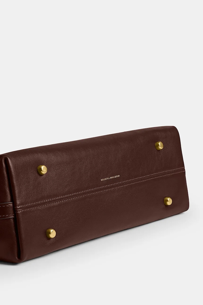 Coach poșetă de piele Empire Carryall Bag 34 CCM57 maro