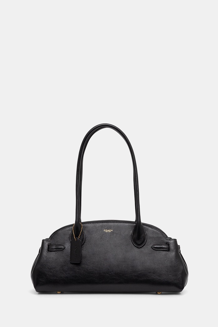 Kožená kabelka Coach Empire Carryall Bag 34 jednofarebný čierna CCM57