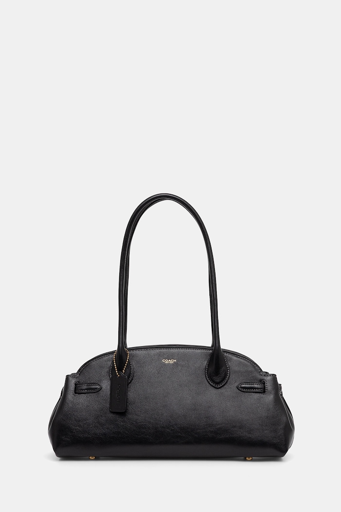 Kožená kabelka Coach Empire Carryall Bag 34 jednofarebný čierna CCM57