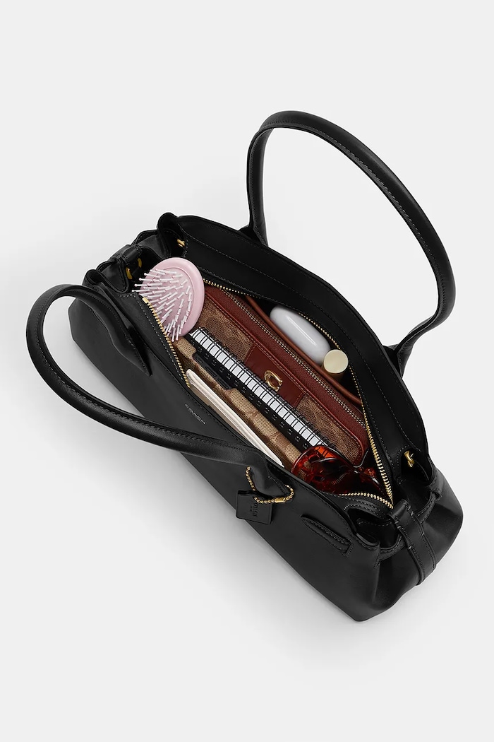 Coach poșetă de piele Empire Carryall Bag 34 negru CCM57