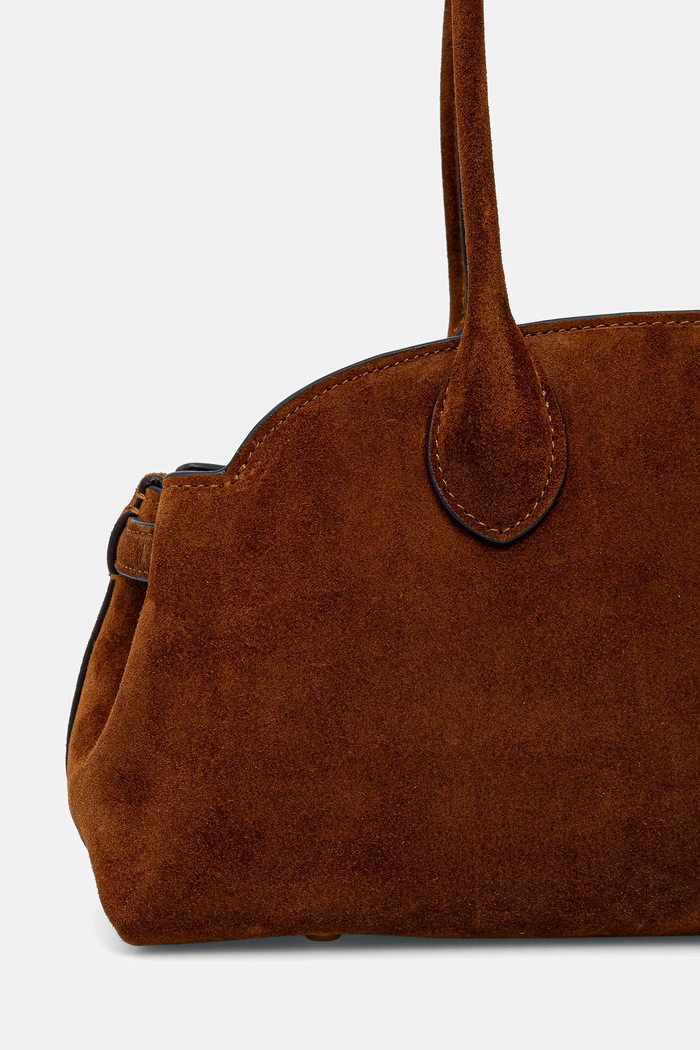 Accesorii Coach geanta de mână din piele întoarsă Empire Carryall Bag 34 CBN41 maro