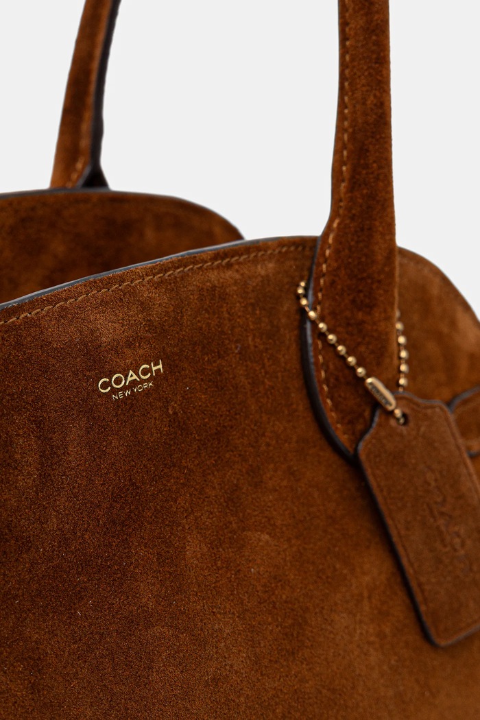 Coach geanta de mână din piele întoarsă Empire Carryall Bag 34 maro CBN41