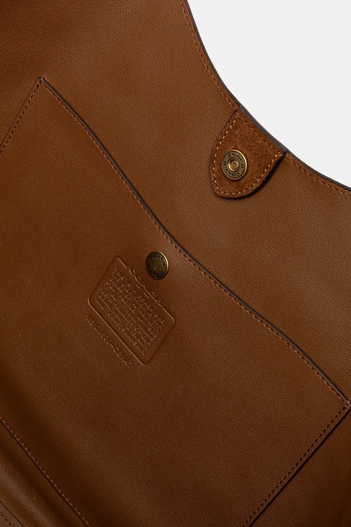 Coach suede handbag CBN47 brown