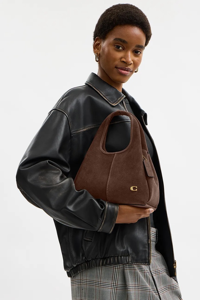 Coach Torebka crossbody damska zamszowa Suade Lana Shoulder Bag 23 CBZ95
