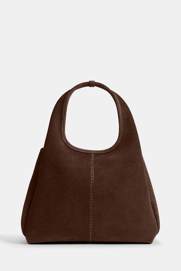 Coach Torebka crossbody damska zamszowa Suade Lana Shoulder Bag 23 CBZ95 brązowy AA00