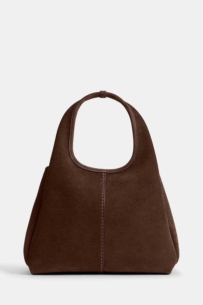 Coach Torebka crossbody damska zamszowa Suade Lana Shoulder Bag 23 CBZ95 brązowy AA00