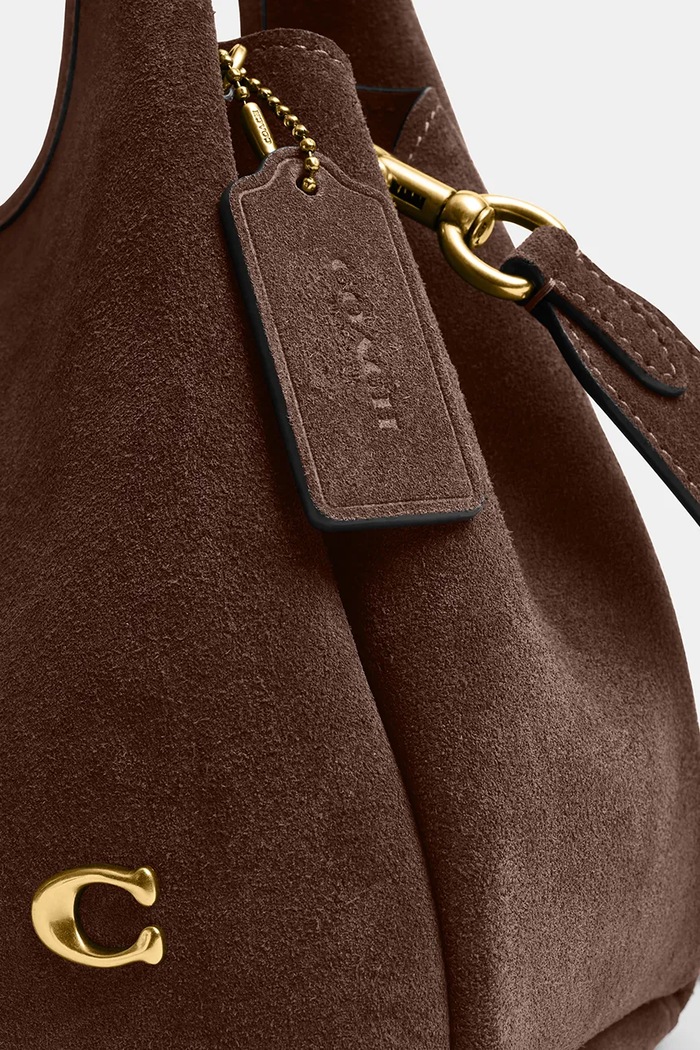 Coach Torebka crossbody damska zamszowa Suade Lana Shoulder Bag 23 CBZ95