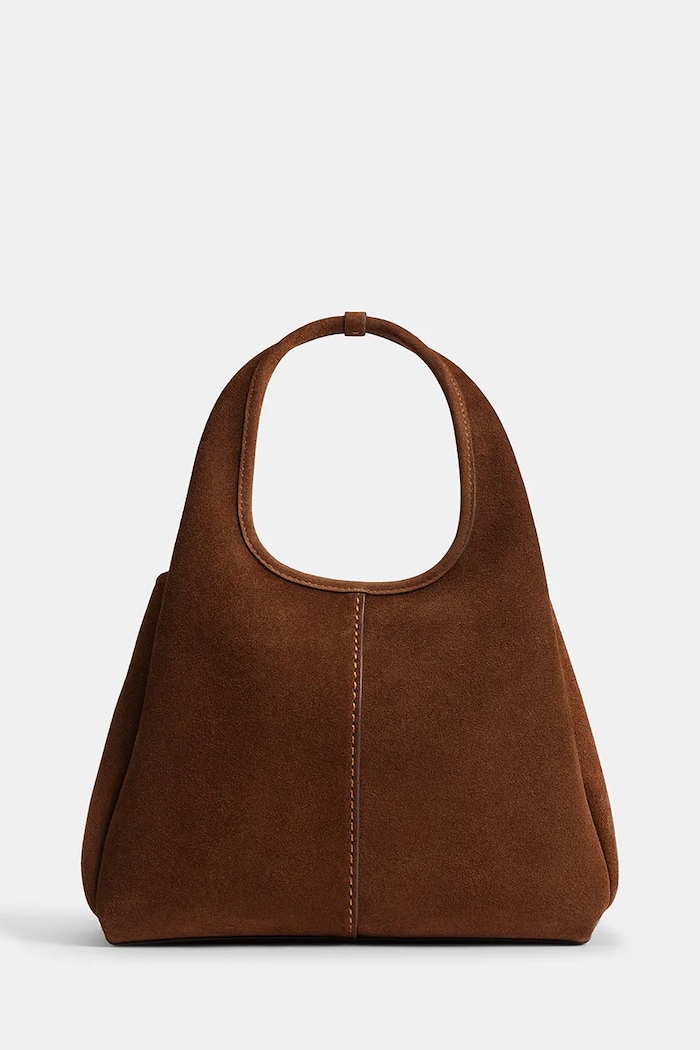Аксесоари Coach Suade Lana Shoulder Bag 23 чанта crossbody дамска от велур CBZ95 кафяв