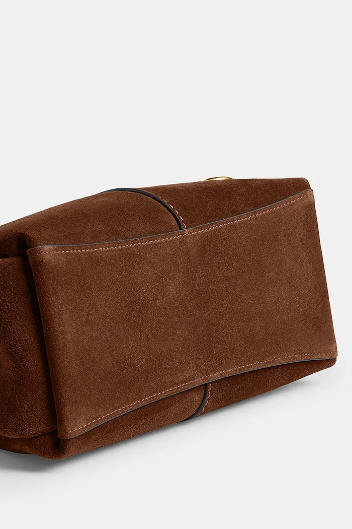 Coach Suade Lana Shoulder Bag 23 чанта crossbody дамска от велур CBZ95