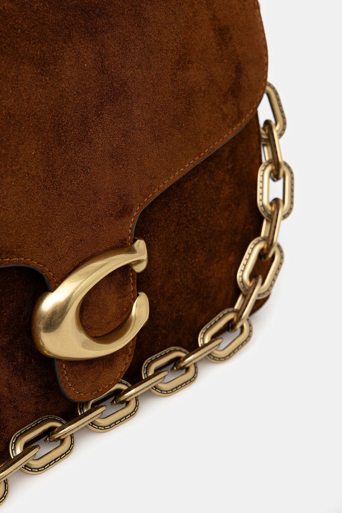 Semišová kabelka Coach Tabby CCK51 hnědá AW25