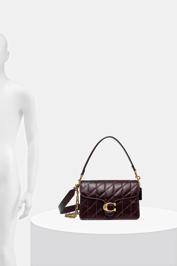 Kožená kabelka Coach Chain Tabby Shoulder Bag With Quilting CAF55