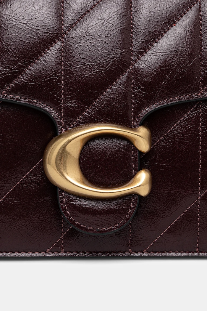 Kožená kabelka Coach Chain Tabby Shoulder Bag With Quilting fialová CAF55