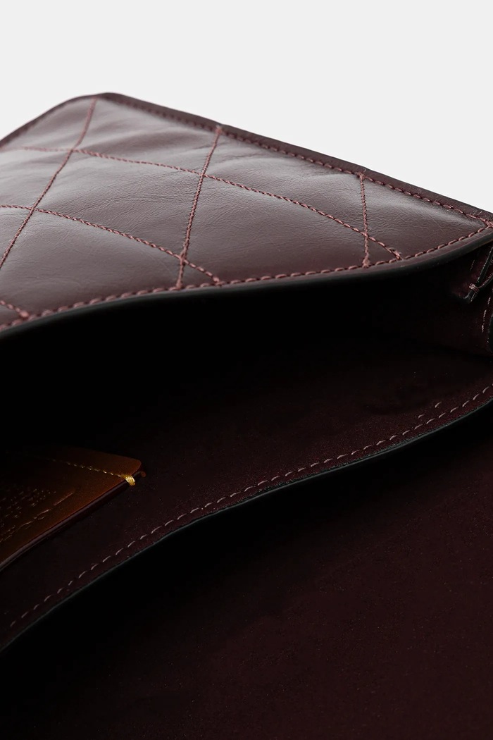 Kožená kabelka Coach Chain Tabby Shoulder Bag With Quilting CAF55 fialová