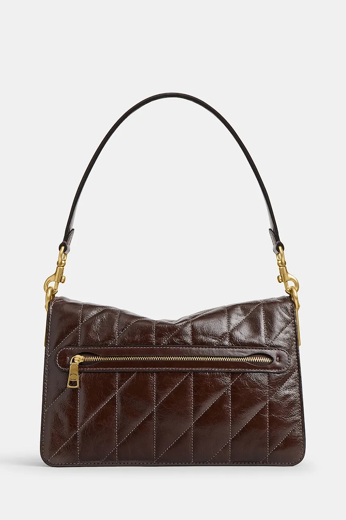 Coach torebka skórzana Chain Tabby Shoulder Bag With Quilting CAF55 brązowy AA00