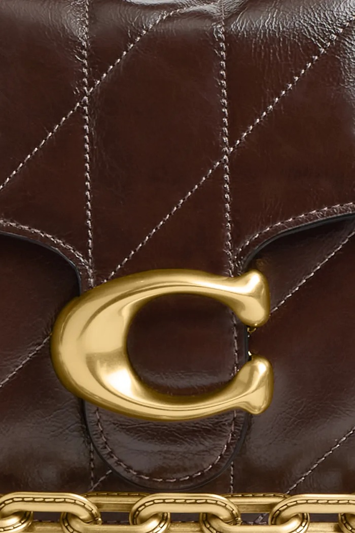 Coach torebka skórzana Chain Tabby Shoulder Bag With Quilting CAF55