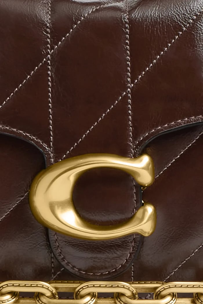 Coach torebka skórzana Chain Tabby Shoulder Bag With Quilting CAF55