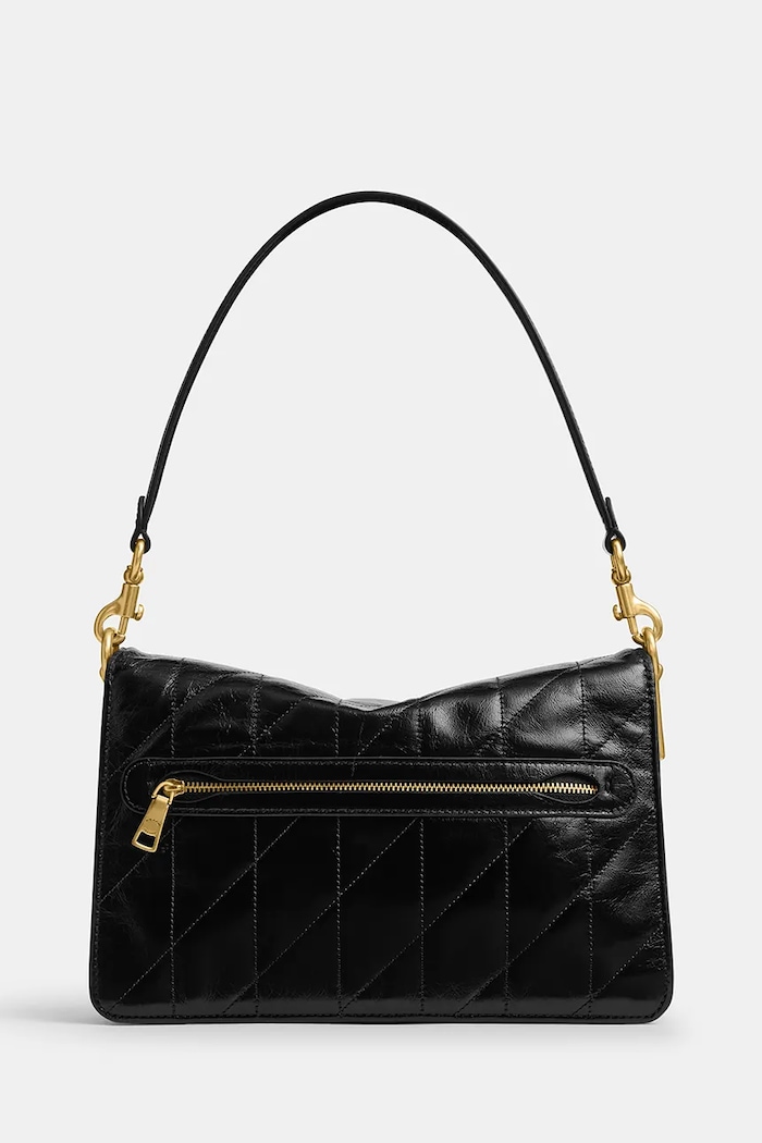 Coach torebka skórzana Chain Tabby Shoulder Bag With Quilting CAF55 czarny AA00
