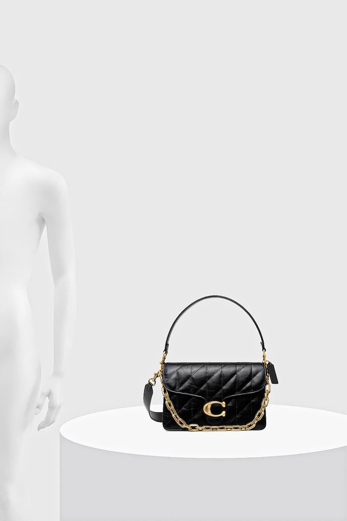 Kožená kabelka Coach Chain Tabby Shoulder Bag With Quilting CAF55