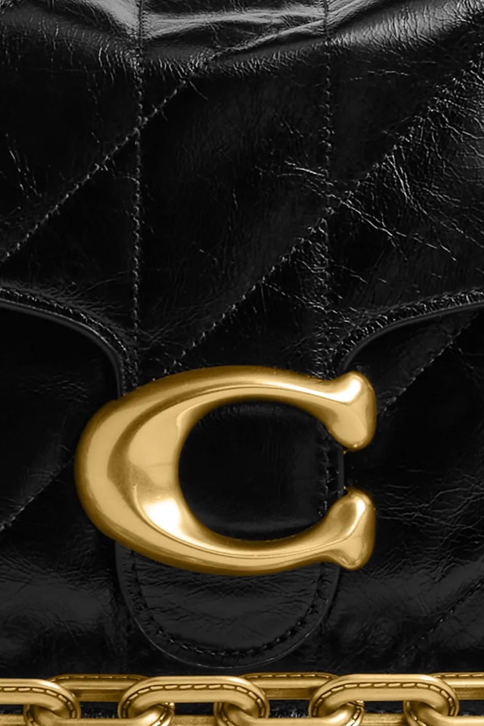 Coach torebka skórzana Chain Tabby Shoulder Bag With Quilting CAF55