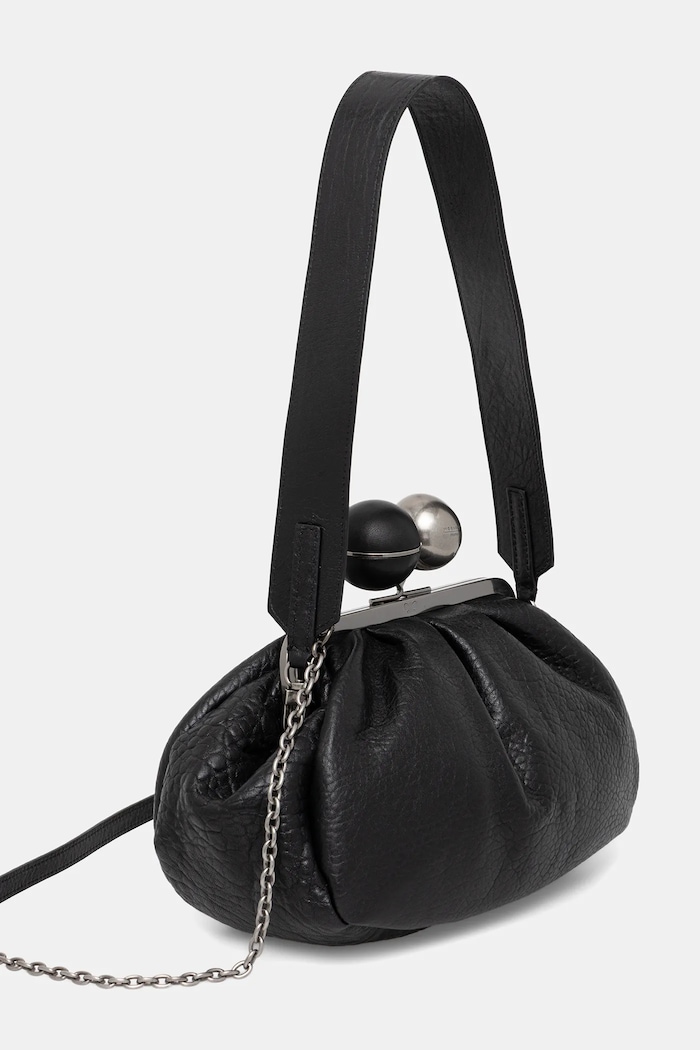 Weekend Max Mara Geantă de piele LECITO 2525516075600 negru AW25