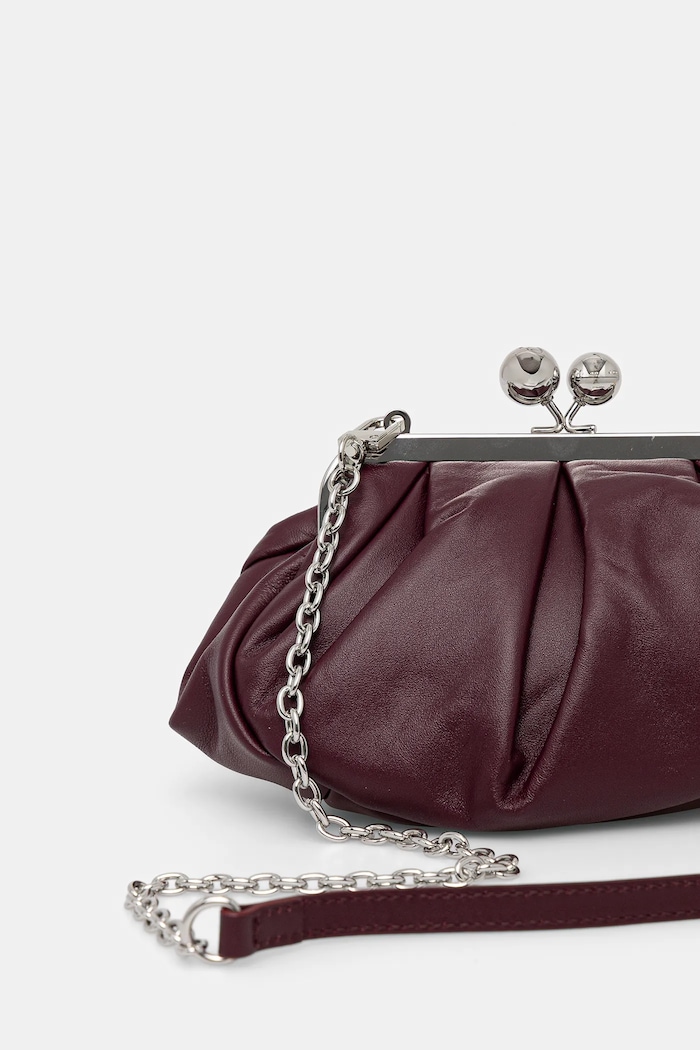 Accesorii Weekend Max Mara Geantă piele PRATI 2525516165600 burgundia