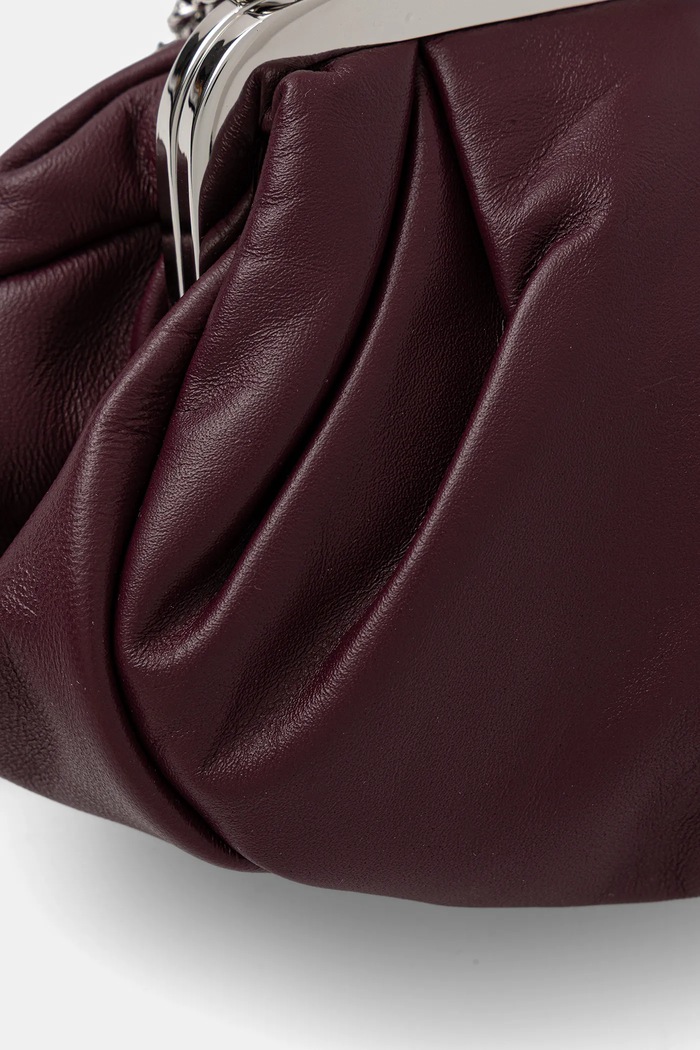 Geantă piele PRATI Weekend Max Mara 2525516165600 burgundia