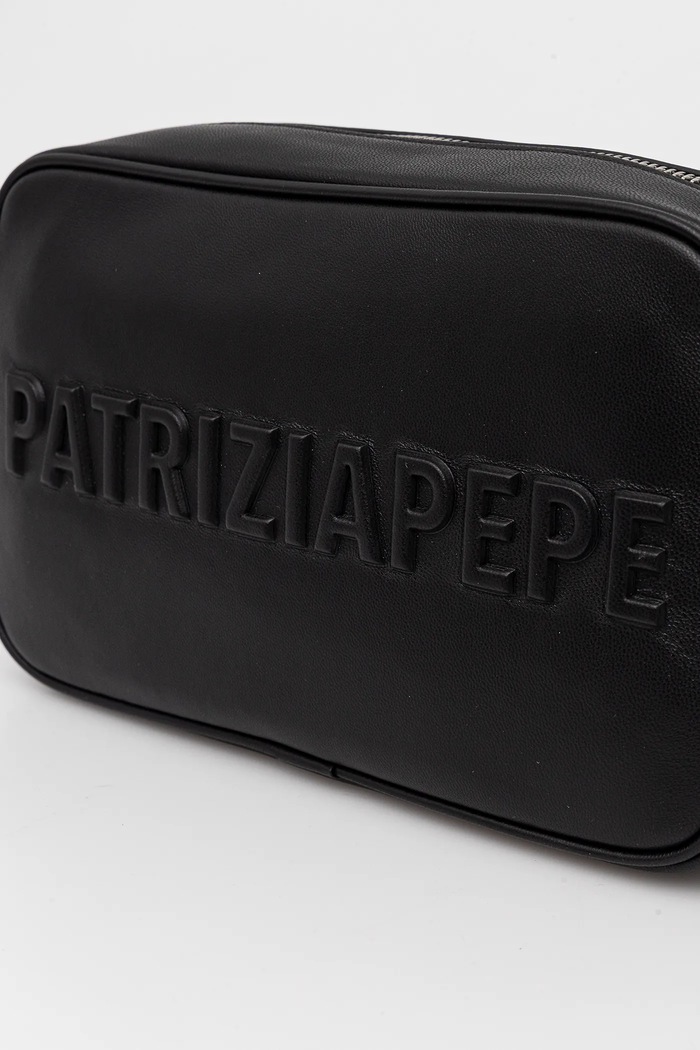 Patrizia Pepe poșetă de piele negru 8B0254.L113