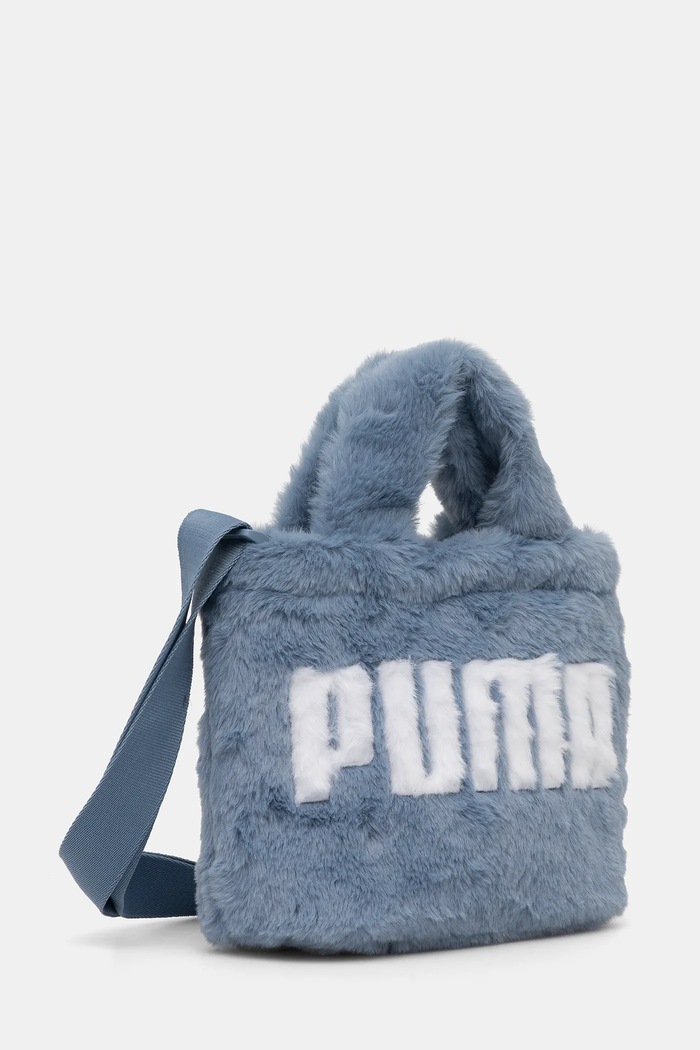 Puma Geantă Up Faux Fur Mini 91713 albastru AW25