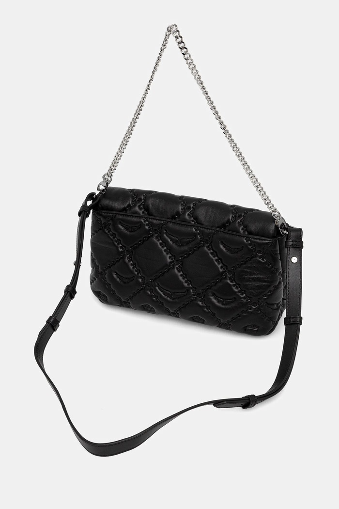Doplňky Kožená kabelka ZADIG&VOLTAIRE ROCKY II QUILTED MONOGRAM LWBA04058 černá