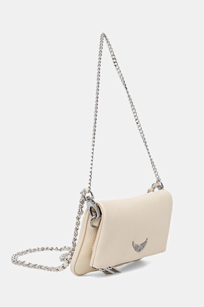 ZADIG&VOLTAIRE geantă de piele ROCK NANO GRAINED LEATHER LWBA03975 bej AA00