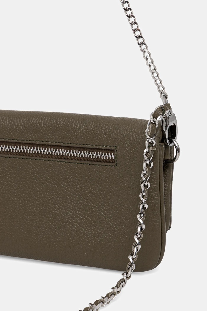 Doplňky Kožená kabelka ZADIG&VOLTAIRE ROCK NANO GRAINED LEATHER LWBA03975 zelená