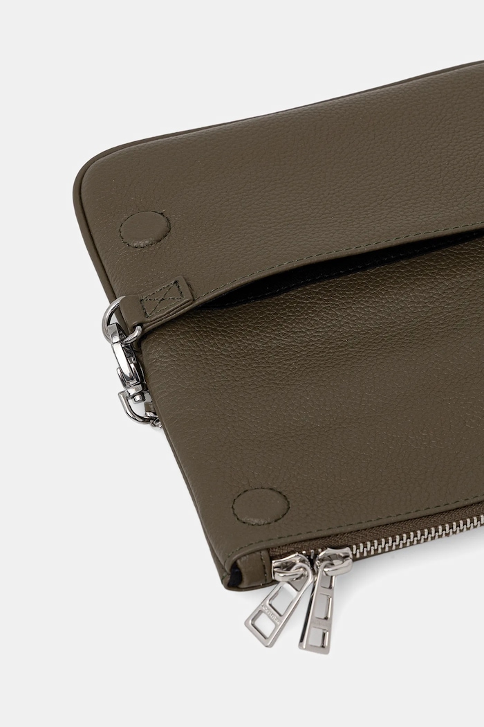 Kožená kabelka ZADIG&VOLTAIRE ROCK NANO GRAINED LEATHER LWBA03975 zelená