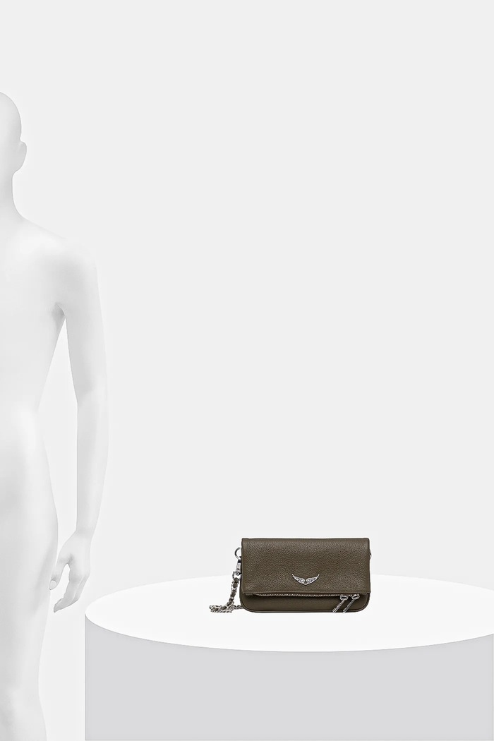 Kožená kabelka ZADIG&VOLTAIRE ROCK NANO GRAINED LEATHER LWBA03975