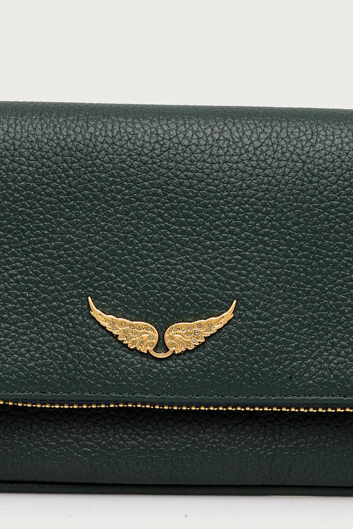 Torebka crossbody damska skórzana ROCK NANO GRAINED LEATHER Zadig&Voltaire LWBA03975 zielony
