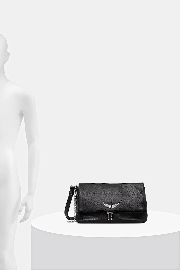 Kožená kabelka ZADIG&VOLTAIRE ROCKY II GRAINED LEATHER LWBA04125
