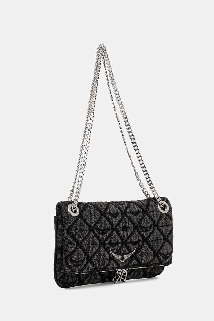 Kabelka ZADIG&VOLTAIRE ROCK II DENIM MONOGRAM LWBA04079 černá AW25