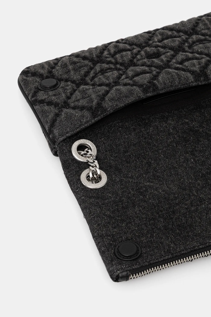 Kabelka ZADIG&VOLTAIRE ROCK II DENIM MONOGRAM LWBA04079 černá