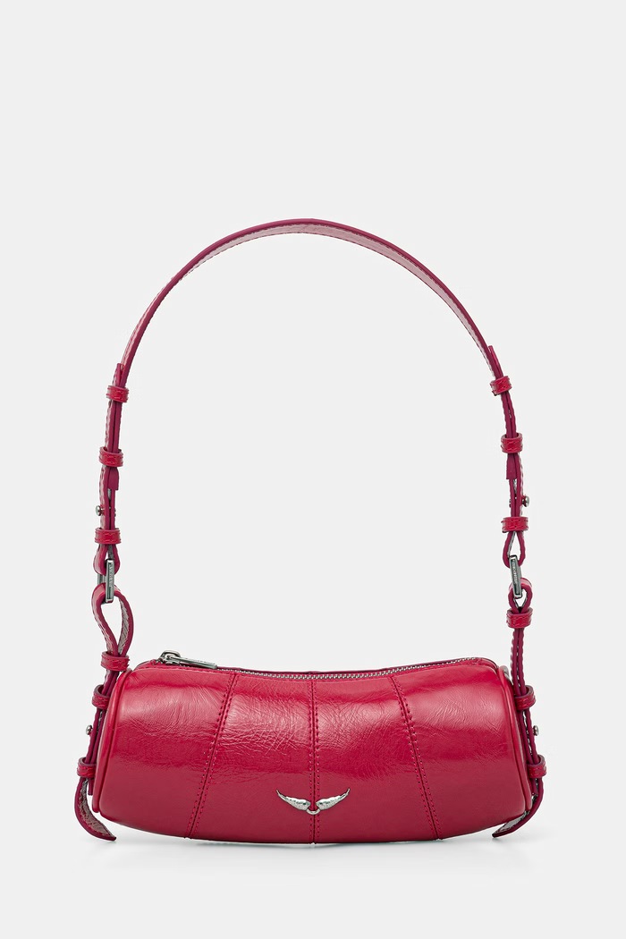 Zadig&Voltaire kabelka dámska kožená LE ROUDOUDOU VINTAGE PATENT ružová LWBA04133
