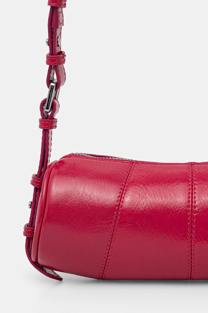 Zadig&Voltaire kabelka dámska kožená LE ROUDOUDOU VINTAGE PATENT ružová LWBA04133