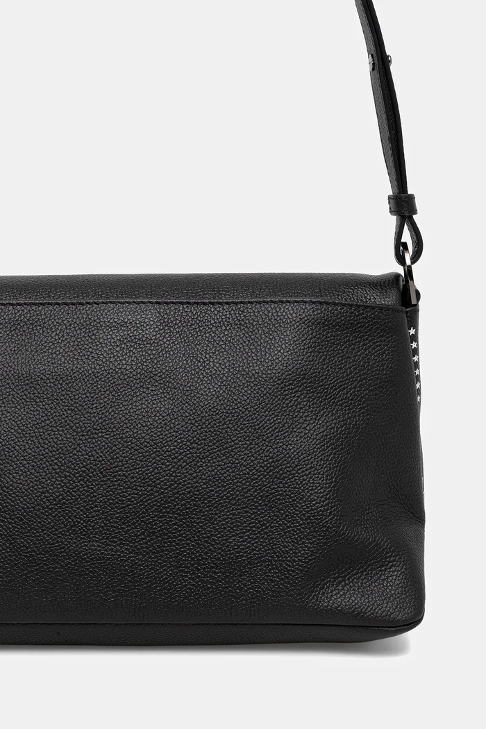 Doplňky Kožená kabelka ZADIG&VOLTAIRE ROCKY II GRAINED LEATHER PUNK LWBA04149 černá