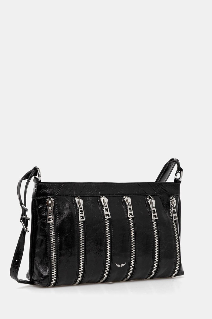 Kožená kabelka ZADIG&VOLTAIRE SUNNY MOODY MULTI ZIP LWBA03952 černá AW25
