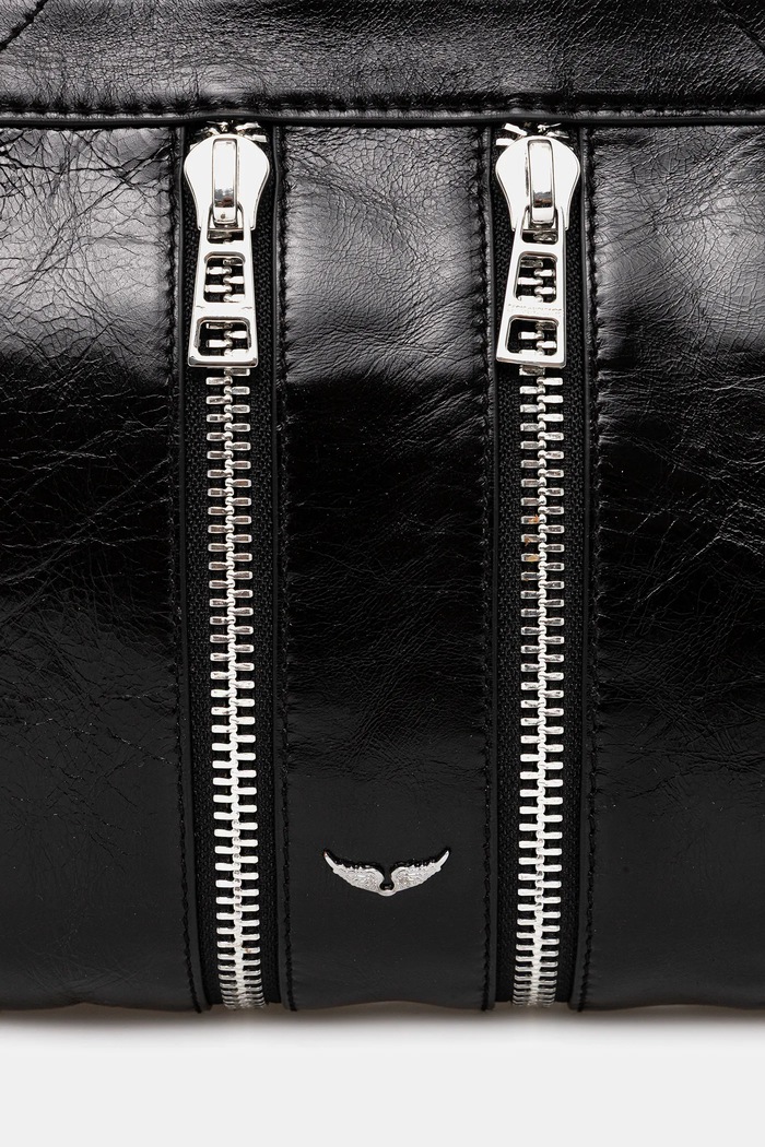 Kožená kabelka ZADIG&VOLTAIRE SUNNY MOODY MULTI ZIP černá LWBA03952