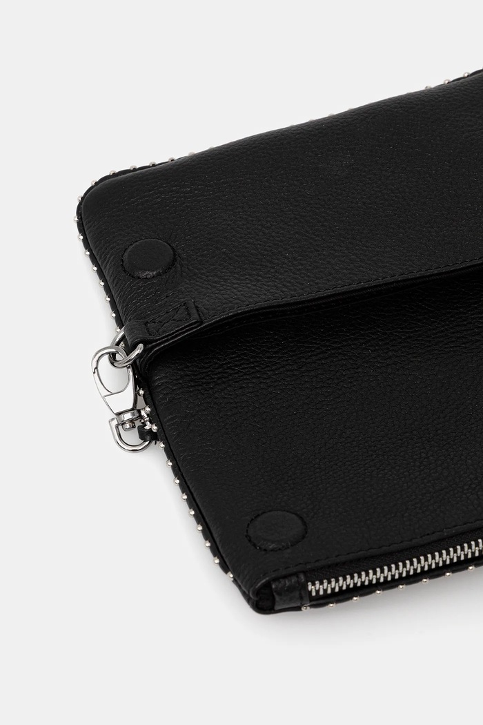 ZADIG&VOLTAIRE geantă de piele ROCK NANO GRAINED LEATH STUDS LWBA03977 negru