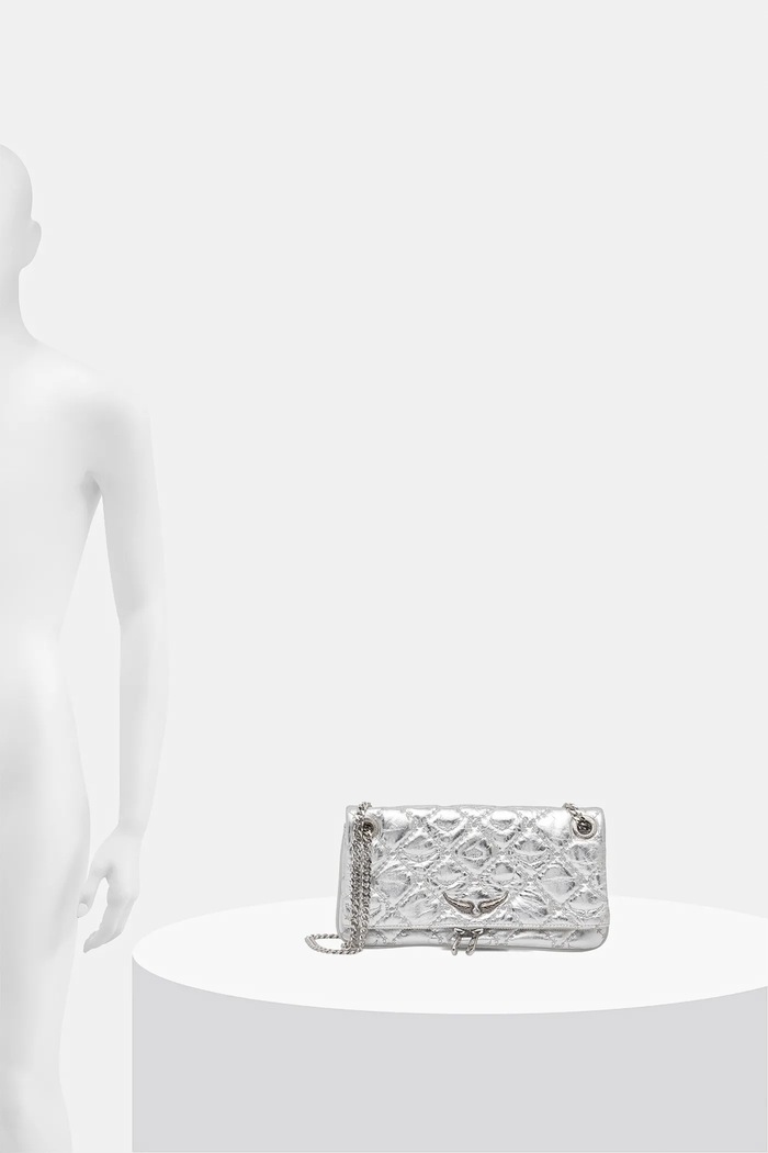 Kožená kabelka ZADIG&VOLTAIRE ROCK II METAL MONOGRAM LWBA04078