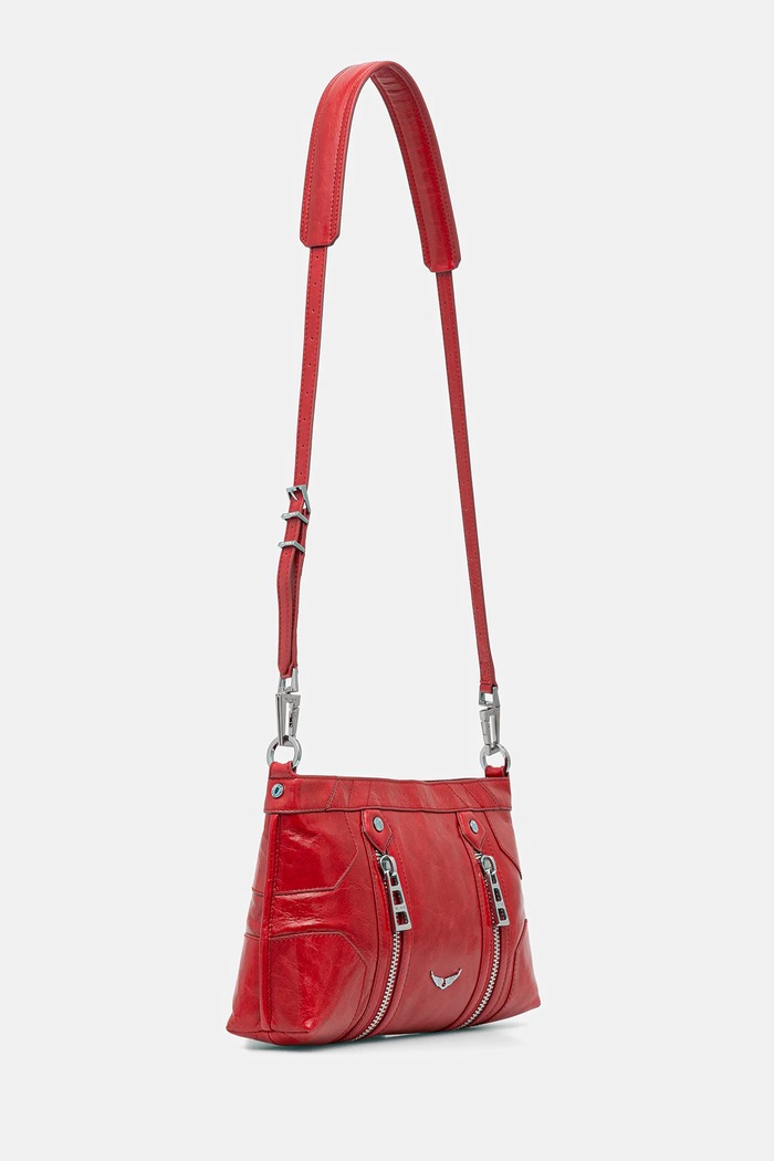Zadig&Voltaire Torebka skórzana SUNNY MOODY VINTAGE PATENT LWBA03891 czerwony AA00